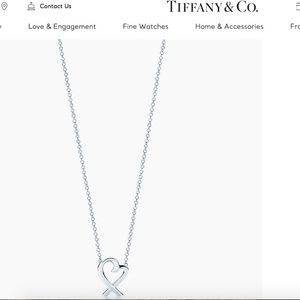 Tiffany Silver Infinite Heart Necklace